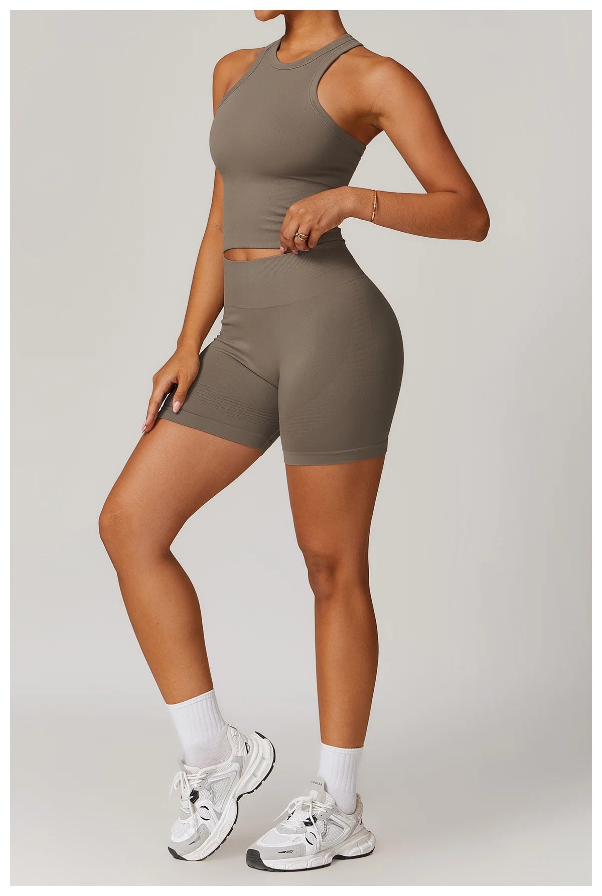 2PCS Seamless Women Tracksuit Yoga Set Workout Outfit Sportswear Gym Clothing Fitness Long Sleeve High Waist Legging Sports Suit