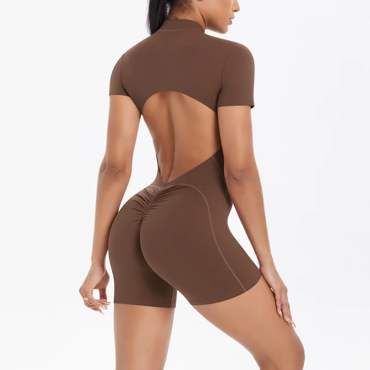 Gym Set Women Yoga Suit Sportswear Women Tracksuit Sports Jumpsuit Fitness Rompers Short Sleeves Push Up Set Workout Bodysuits