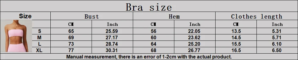 Sports Underwear Women Fitness Bra Intimate Strapless Bustier Bandeau Breathable Wrapped Chest Sports Bra Fitness Tops Yoga Bra