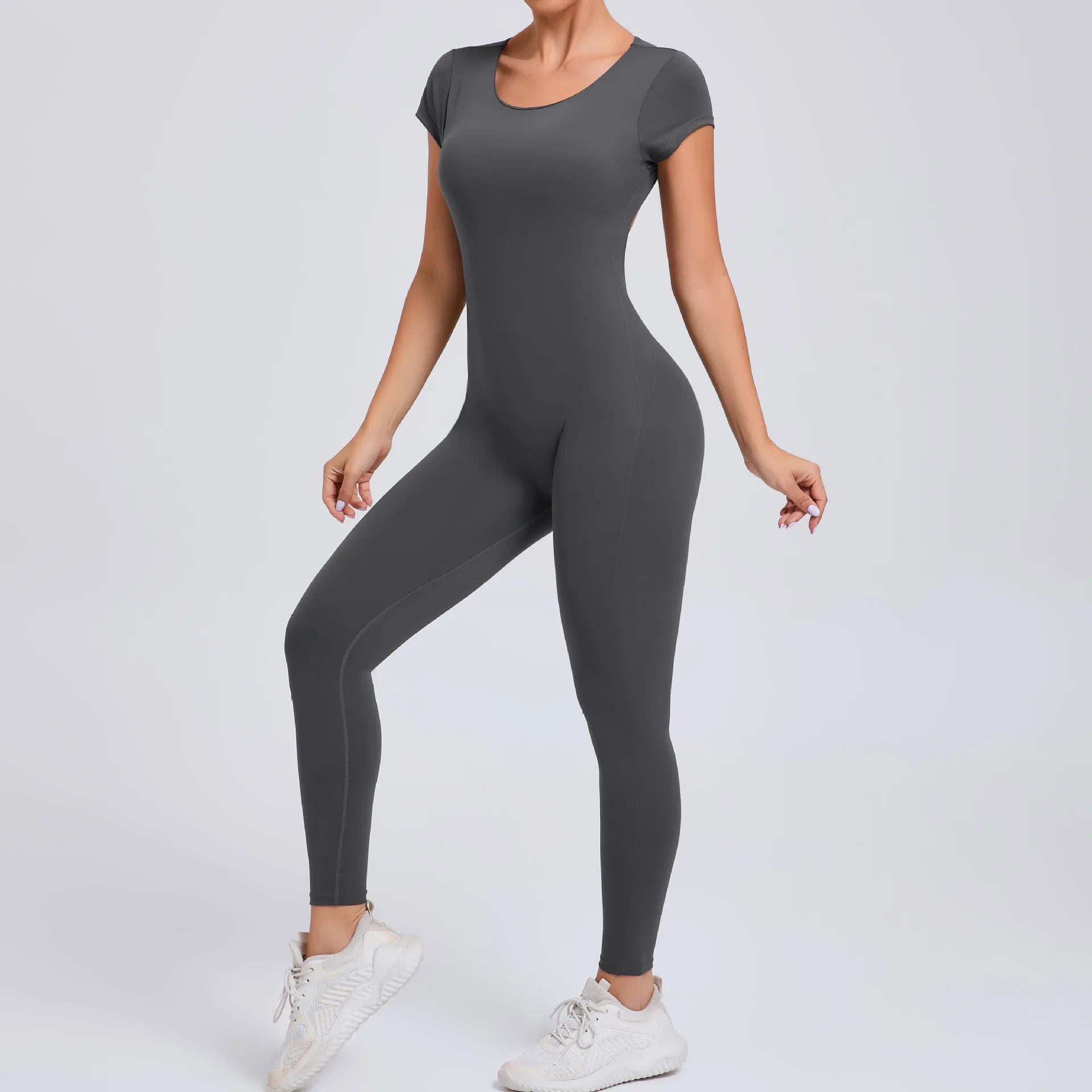 Yoga Suit Women's Jumpsuit One Piece Sports Suit Short Sleeve Gym Clothes Push Up Training Fitness Yoga Bodysuit Sportswear