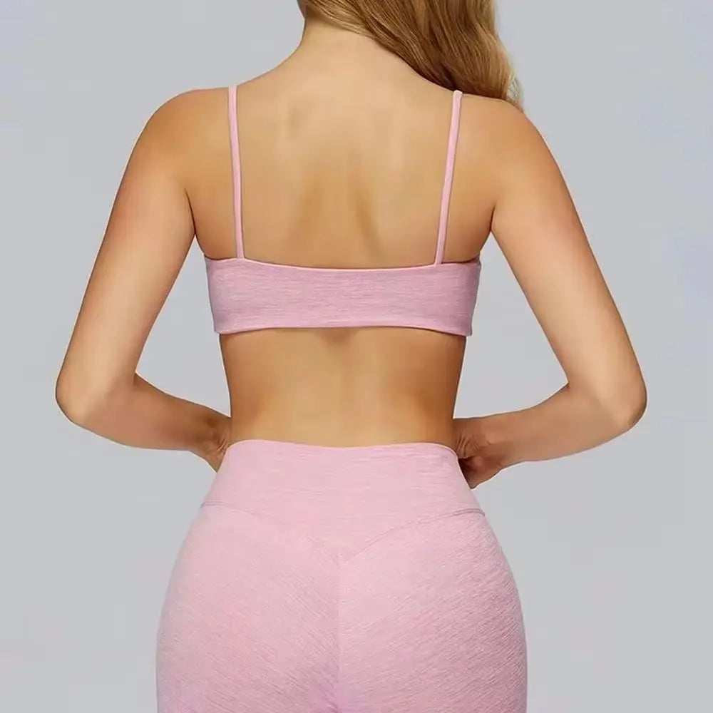 Sports Bra Women Yoga Clothes Gym Female Underwear Running Thin Strap Criss-Cross Fitness Top With Removable Padding