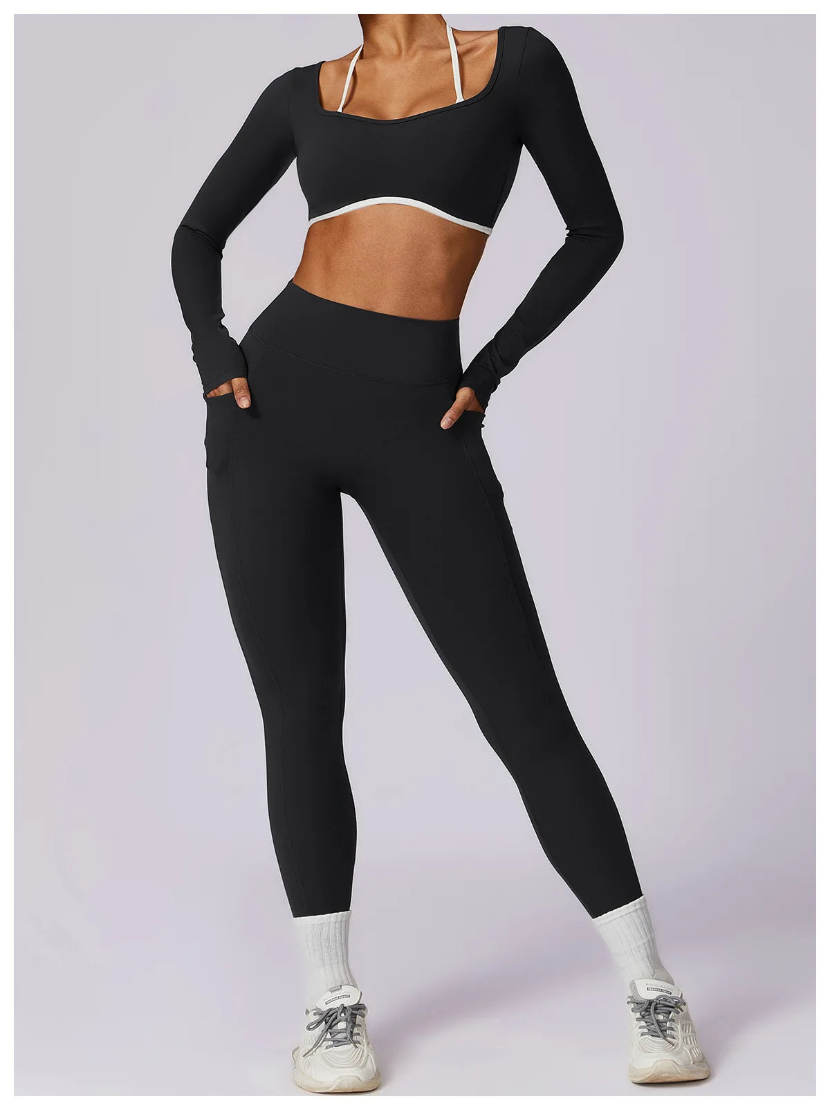 Hollowing Out Yoga Shirts For Women Long Sleeve Fitness Running Gym Clothes Workout Dry Fit Breathable High Elastic Sports Top