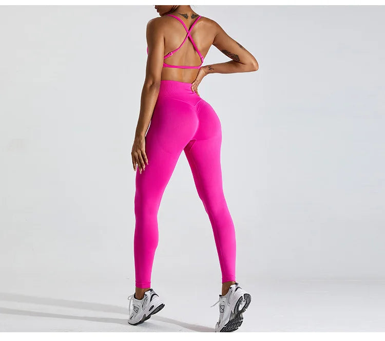 Seamless Soft Cross Back Women Sports Underwear Fitness Bra Tights Yoga Vest High Strength Shockproof Gym Sports Top Push Up Bra