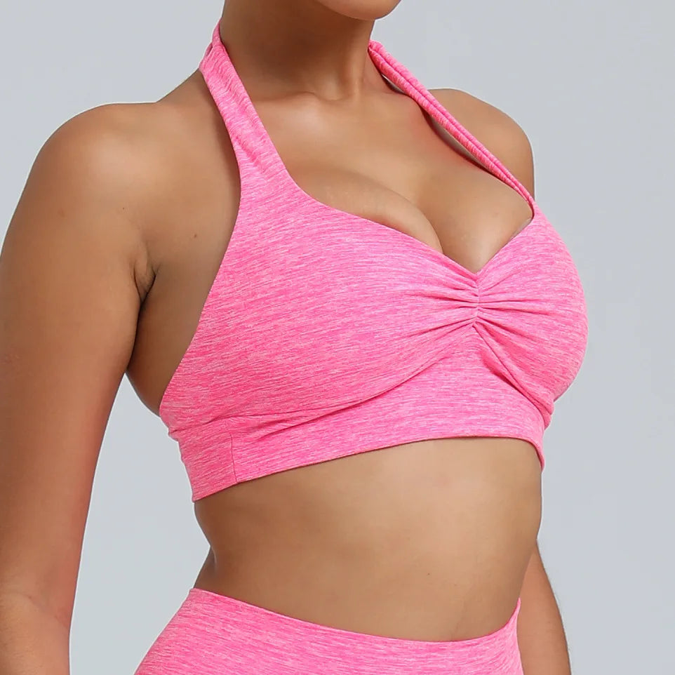Sports Underwear Women Sports Bra Hanging Neck Yoga Bra Gym Top Women Training Running Yoga Bra Fitness Workout Tank Top