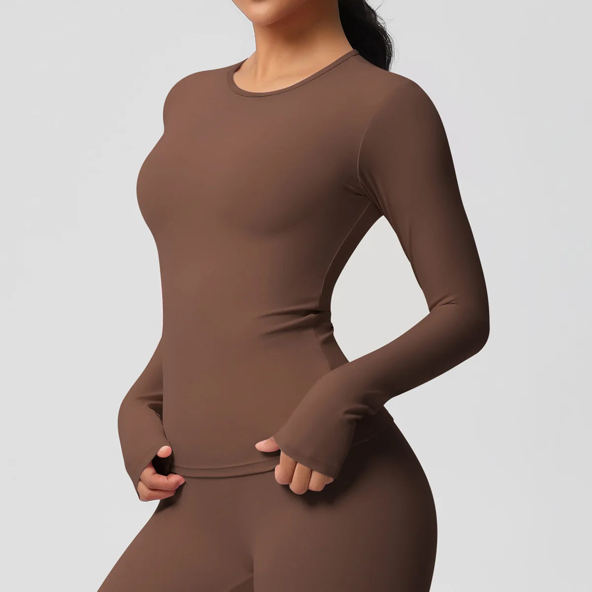 Yoga Shirts For Women Long Sleeve Fitness Running Push Up Gym Clothes Workout Dry Fit Breathable High Elastic Sports Top