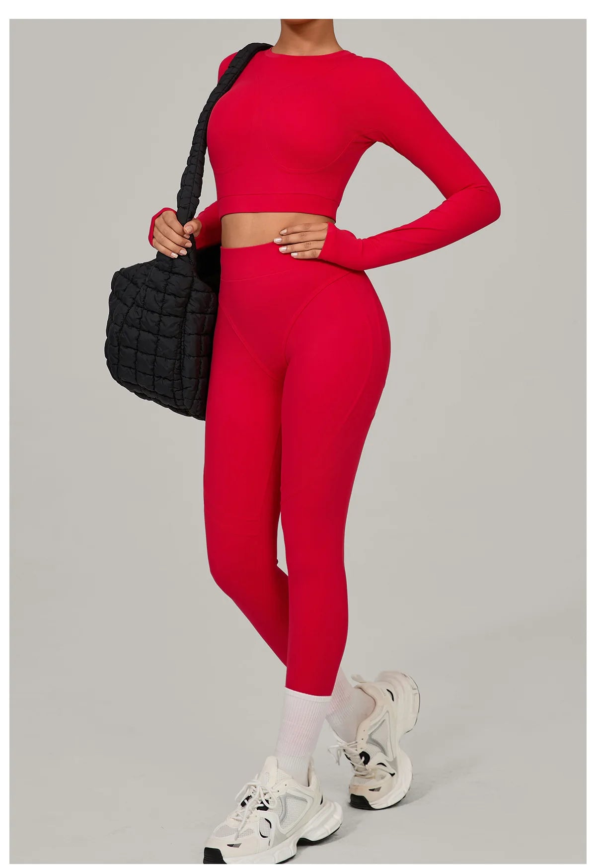 Women Tracksuit 2PCS Yoga Suit Sports Set Women Quick-Drying Gym Set Running Workout Long Sleeve Sports Shirt Yoga Clothing