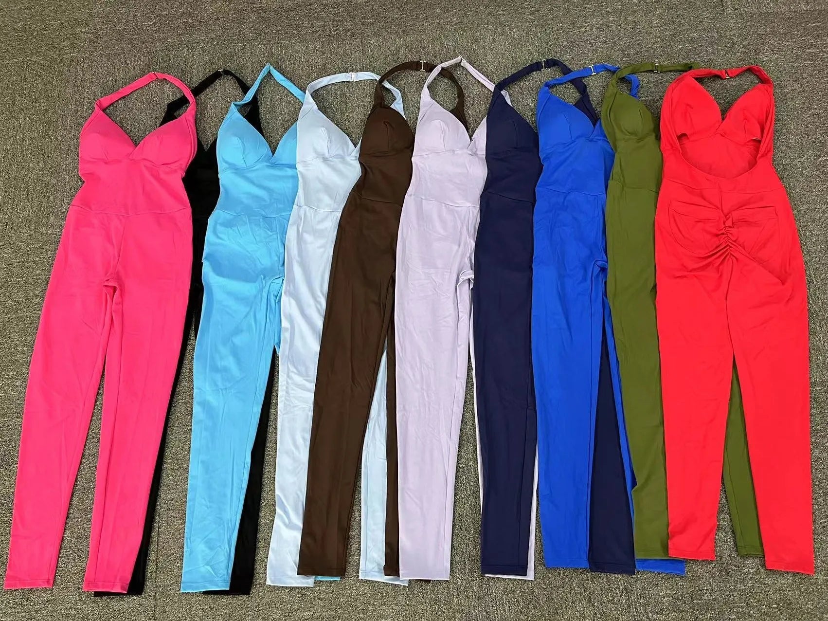 Women's Tracksuit Yoga Set Jumpsuits One Piece Bodysuits Fitness Rompers Sleeveless Sportswear Gym Set Workout Clothes