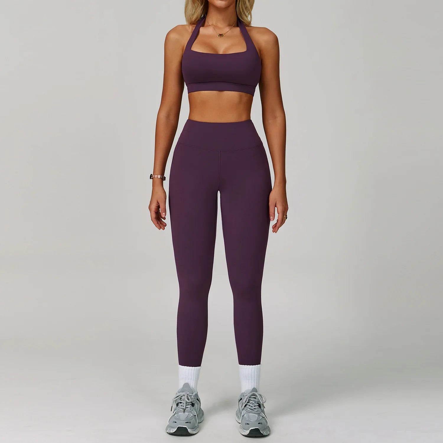2 Piece Set Women's Tracksuit Fitness Clothes Yoga Sets Sportswear Workout Bra High Waist Leggings Set Gym Clothing Sports Suits
