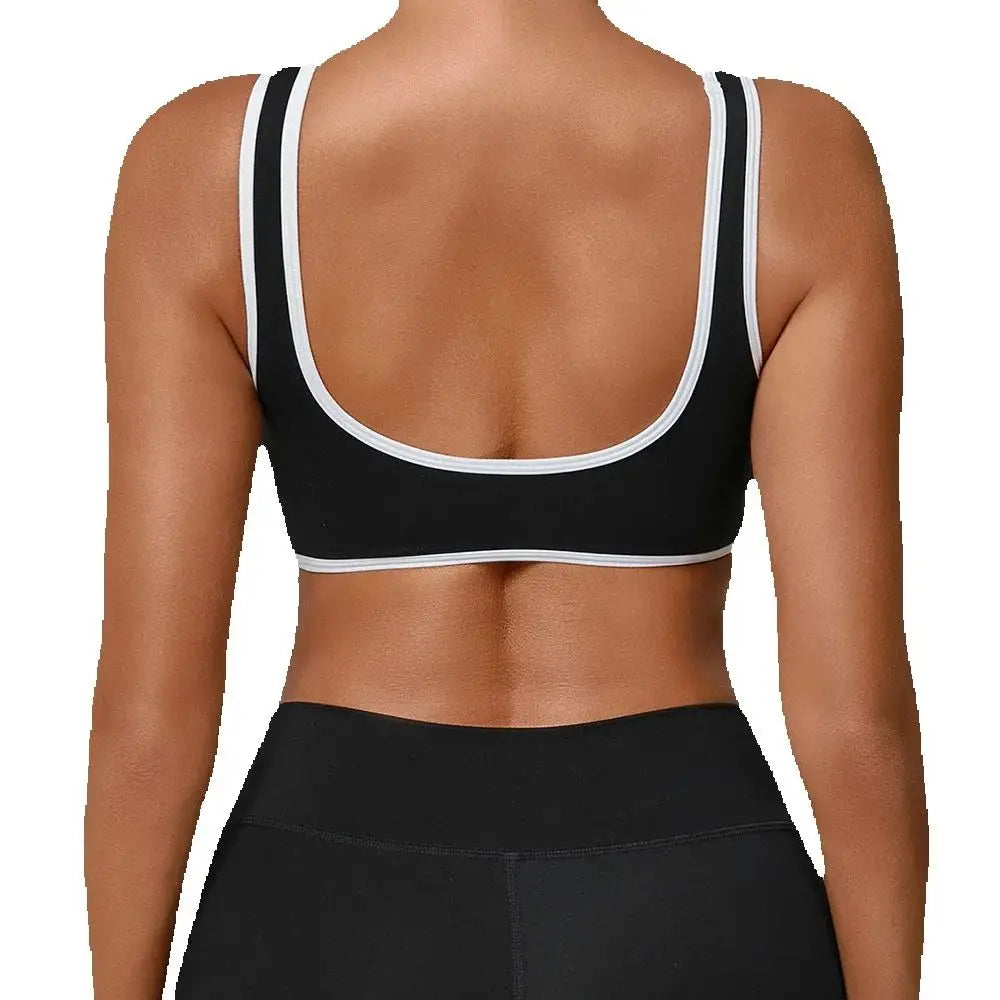 Patchwork Sports Underwear Anti-Sweat Fitness Top Women Yoga Bra Shockproof Crop Top Push Up Sport Bra Running Gym Workout Top