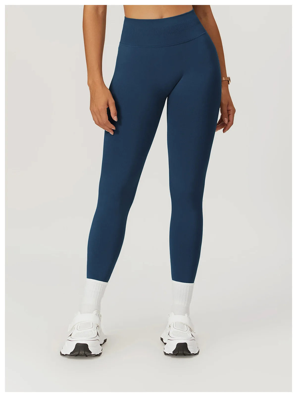 Seamless Fitness Leggings Women Sport High Waist Elastic Ribbed Yoga Leggings Gym Jogging Quick Dry Push Up Slim Pants Female