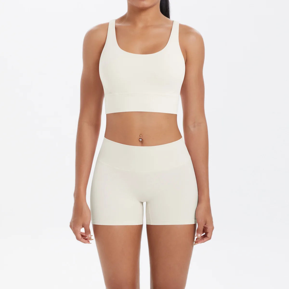 Yoga Sport Set Women Seamless Crop Top Bra Shorts Yoga Set Comfort Elastic Sportsuit Workout Outfit Fitness Gym Clothes
