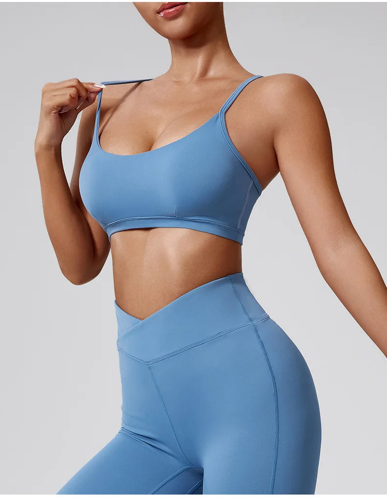 Women Tracksuit 2PCS Yoga Set Workout Clothes Sportswear Gym Clothing High Waist Leggings Fitness Bra Sports Suits Athletic Wear