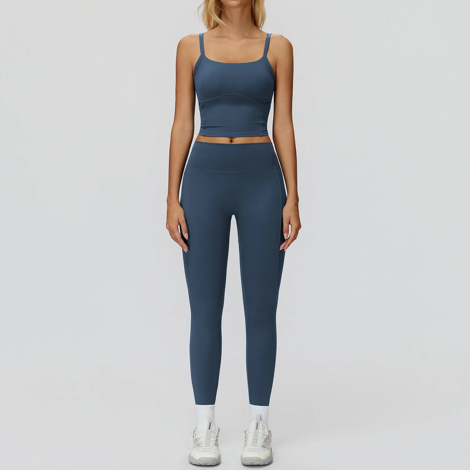 Yoga Suit 2PCS Women Tracksuit Sports Bra High Waist Legging Gym Set Fitness Outfit Running Workout Clothes Push Up Sportswear