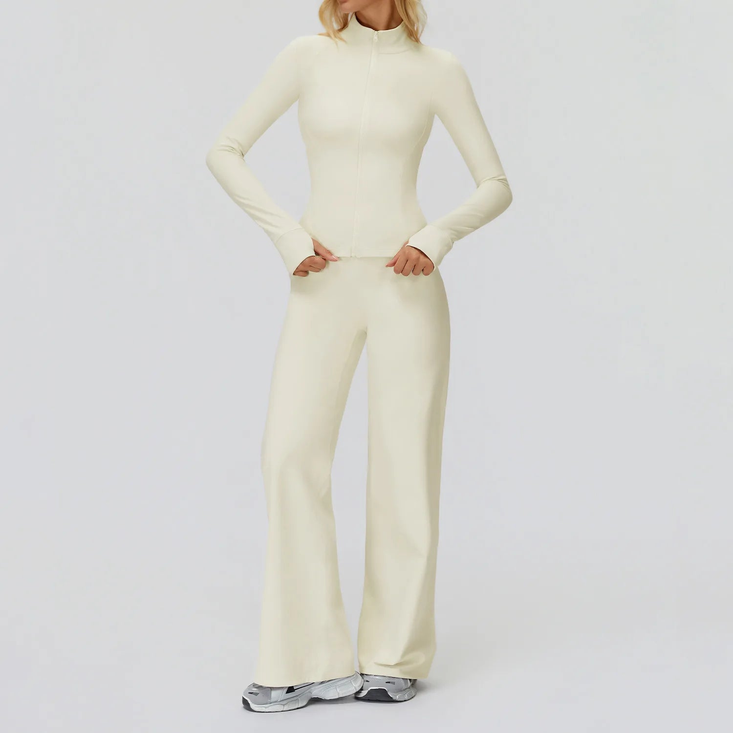 Yoga Set 2PCS Women Tracksuit Sportswear Workout Clothes Athletic Wear Gym Overalls Legging Fitness Top Long Sleeve Sports Suits