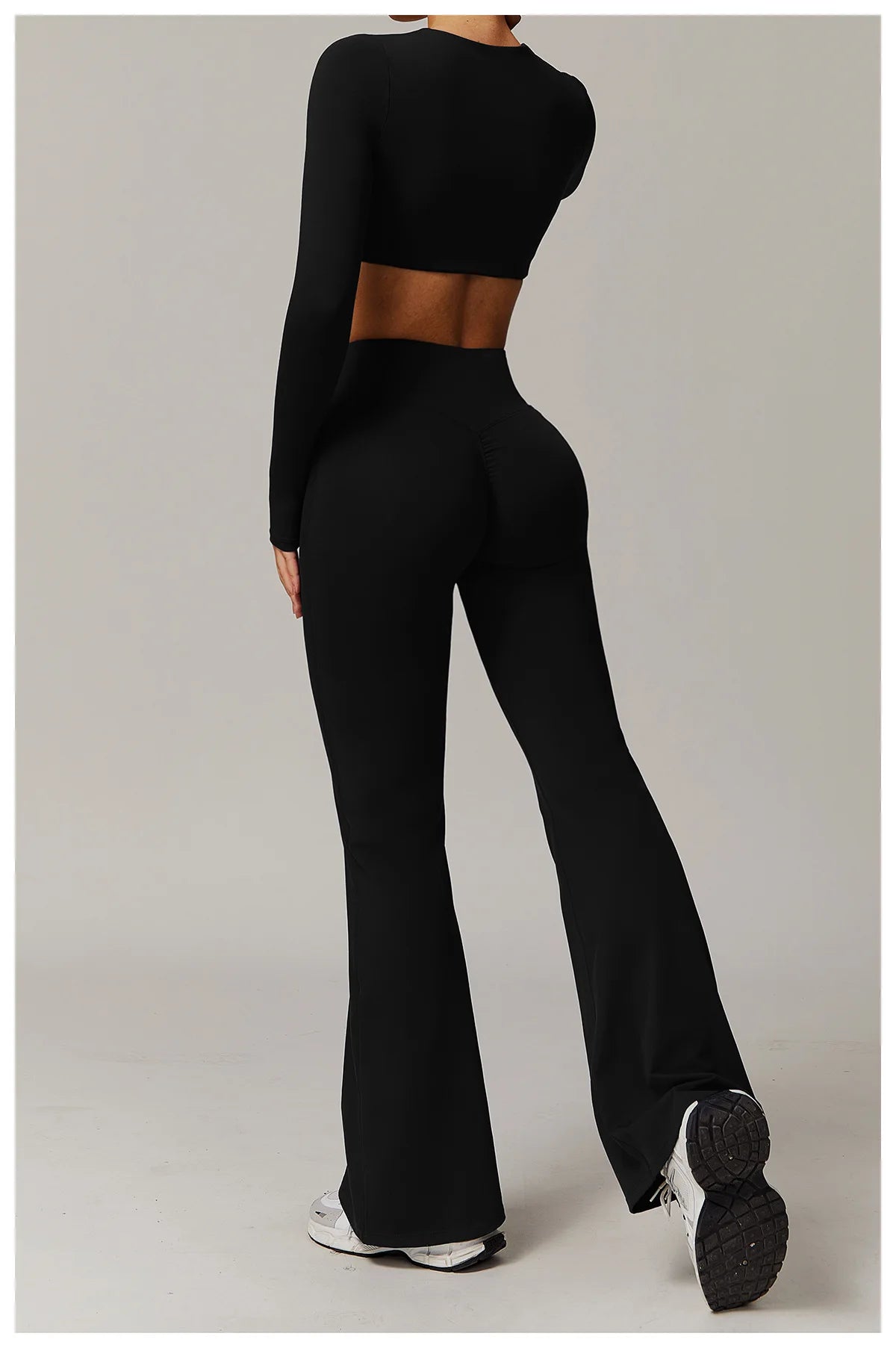 Gym Leggings Women Bell-bottoms Yoga Pants Sexy High Waist Lifting Leggings Pants Women Sports Clothing Fitness Wide Leg Pants