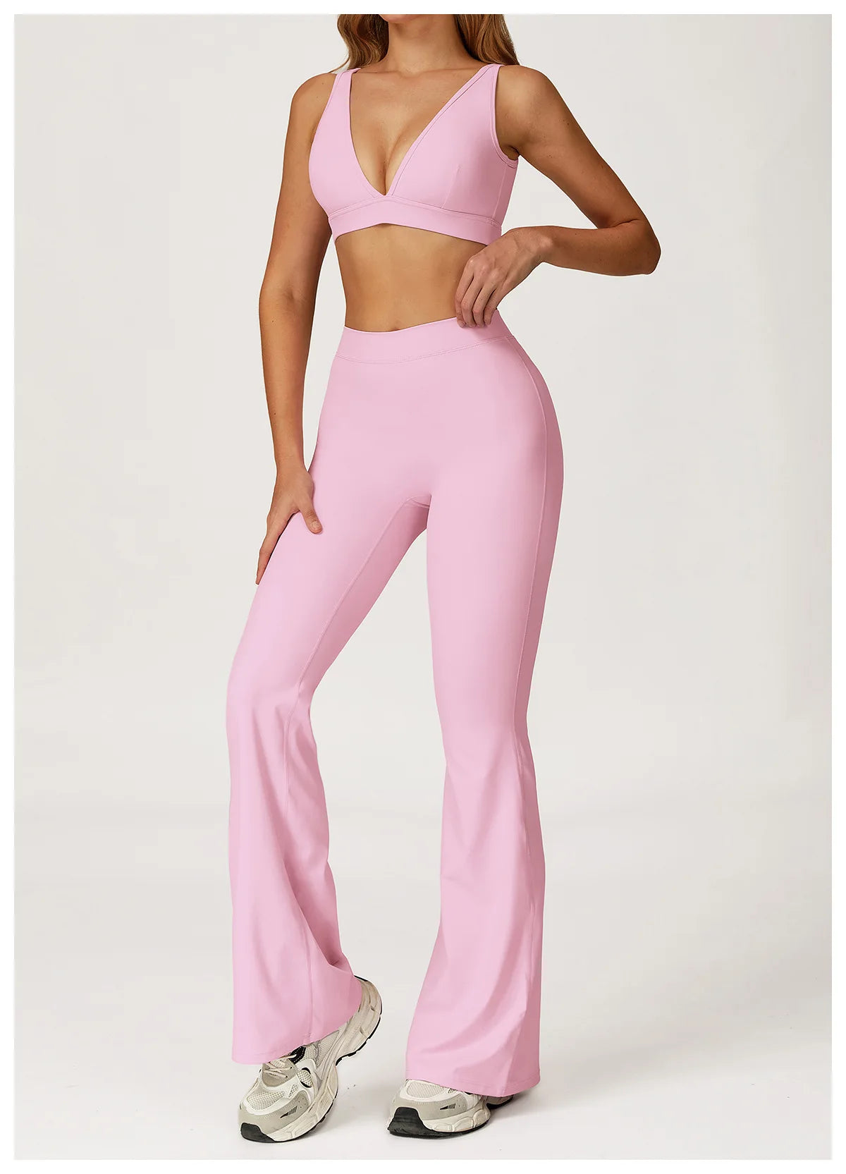 High Waist Flared Leggings Women Gym Fitness Yoga Pants Workout Runing Sport Leggings Women's Control Tummy Yoga Wide Leg Pants