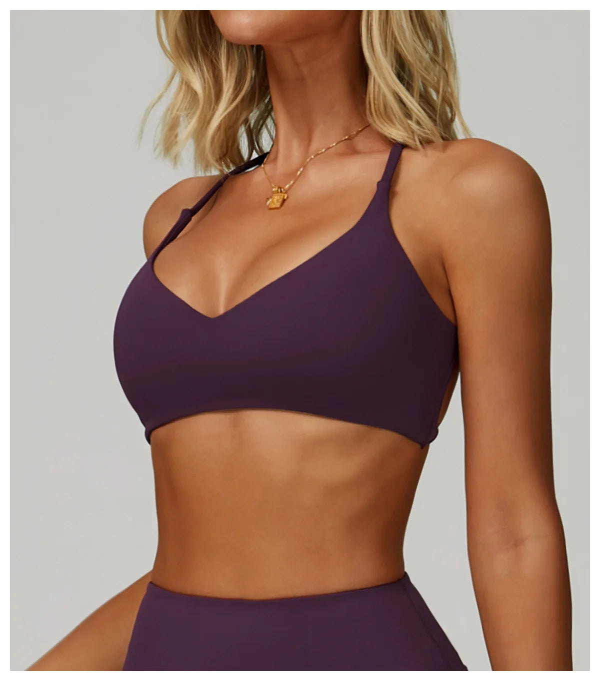 Cross Shoulder Straps Sports Bra Anti-Sweat Fitness Top Women Yoga Bra Shockproof Crop Top Push Up Sport Bra Gym Bra Workout Top