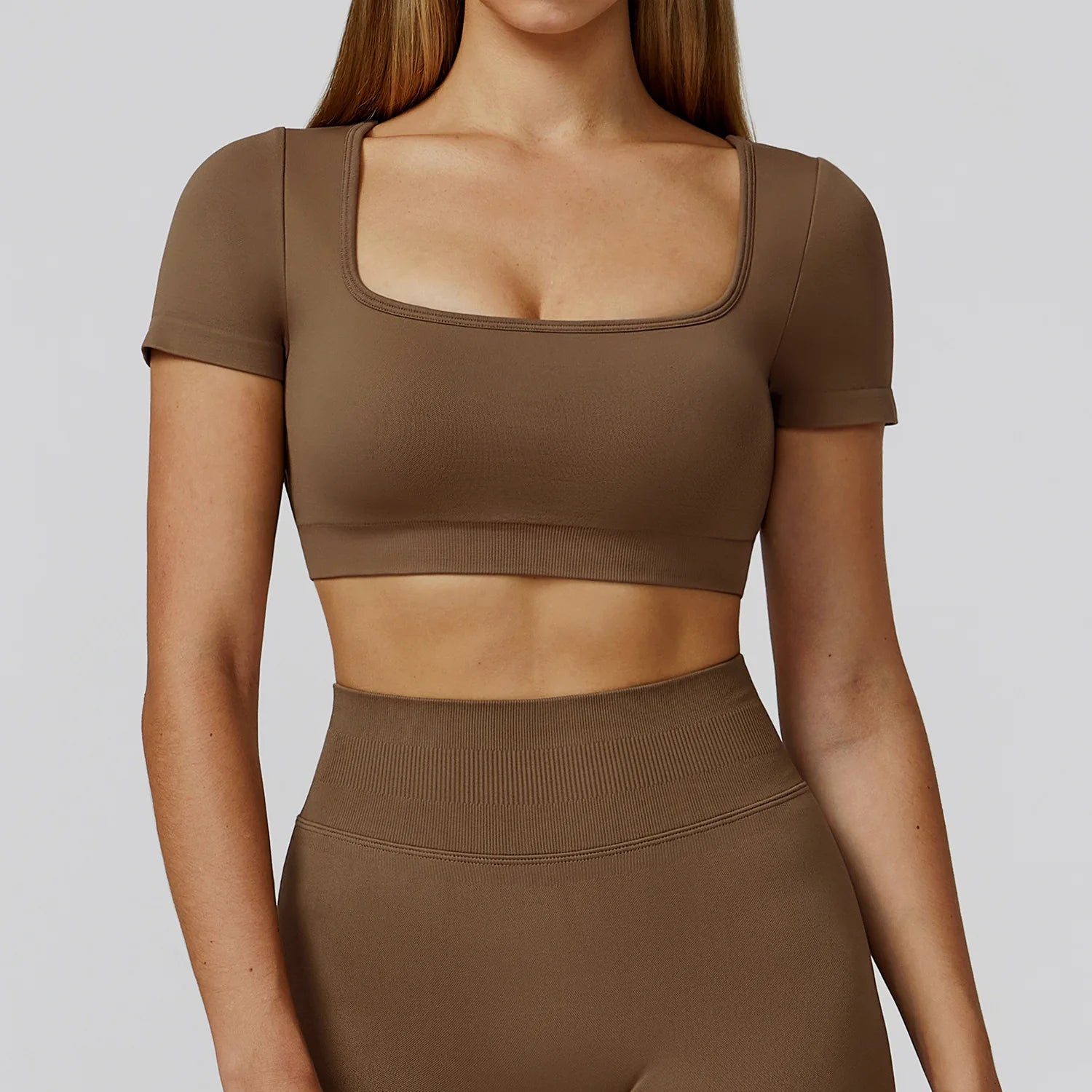 Seamless Women Yoga Top Backless Sport T Shirts Fitness Clothes Short Sleeve Yoga Shirt Gym Top Running Active Wear Sport Top