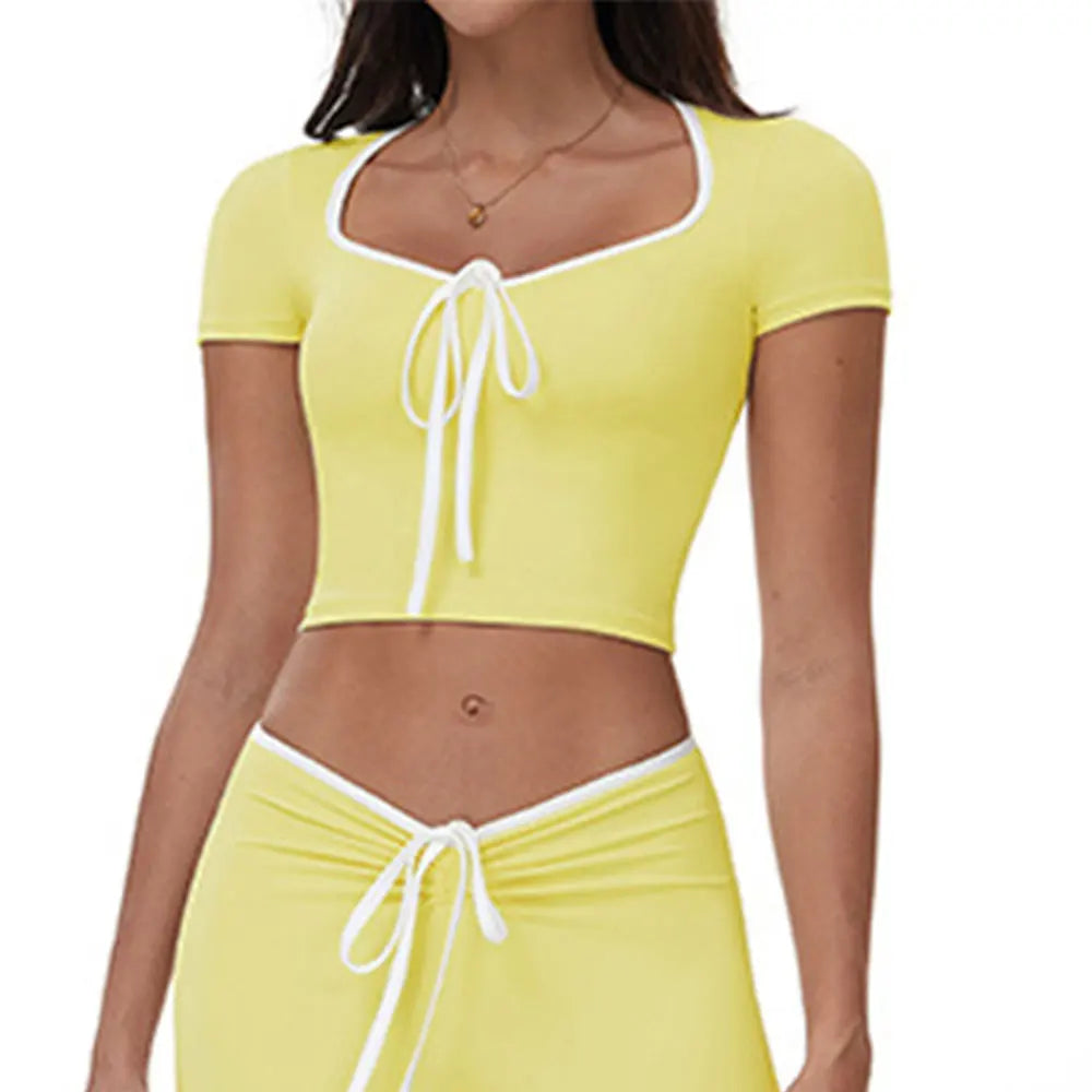 Sports T-shirt Women's Tight Fitting Quick Drying Short Sleeved Yoga T-shirt Pilates Running Exercise Fitness Short Sleeved
