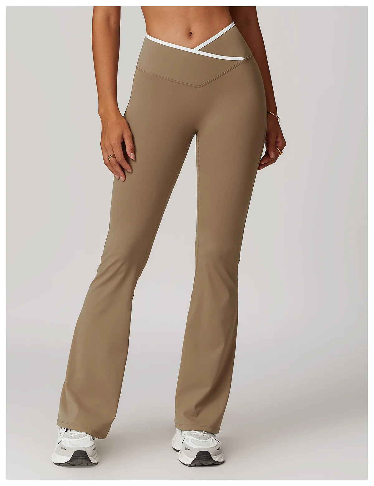 Bell-bottoms Female Leggings Tights High Waist Sexy V-shaped Waist Fitness Pants Women Gym Workout Leggings Running Yoga Legging