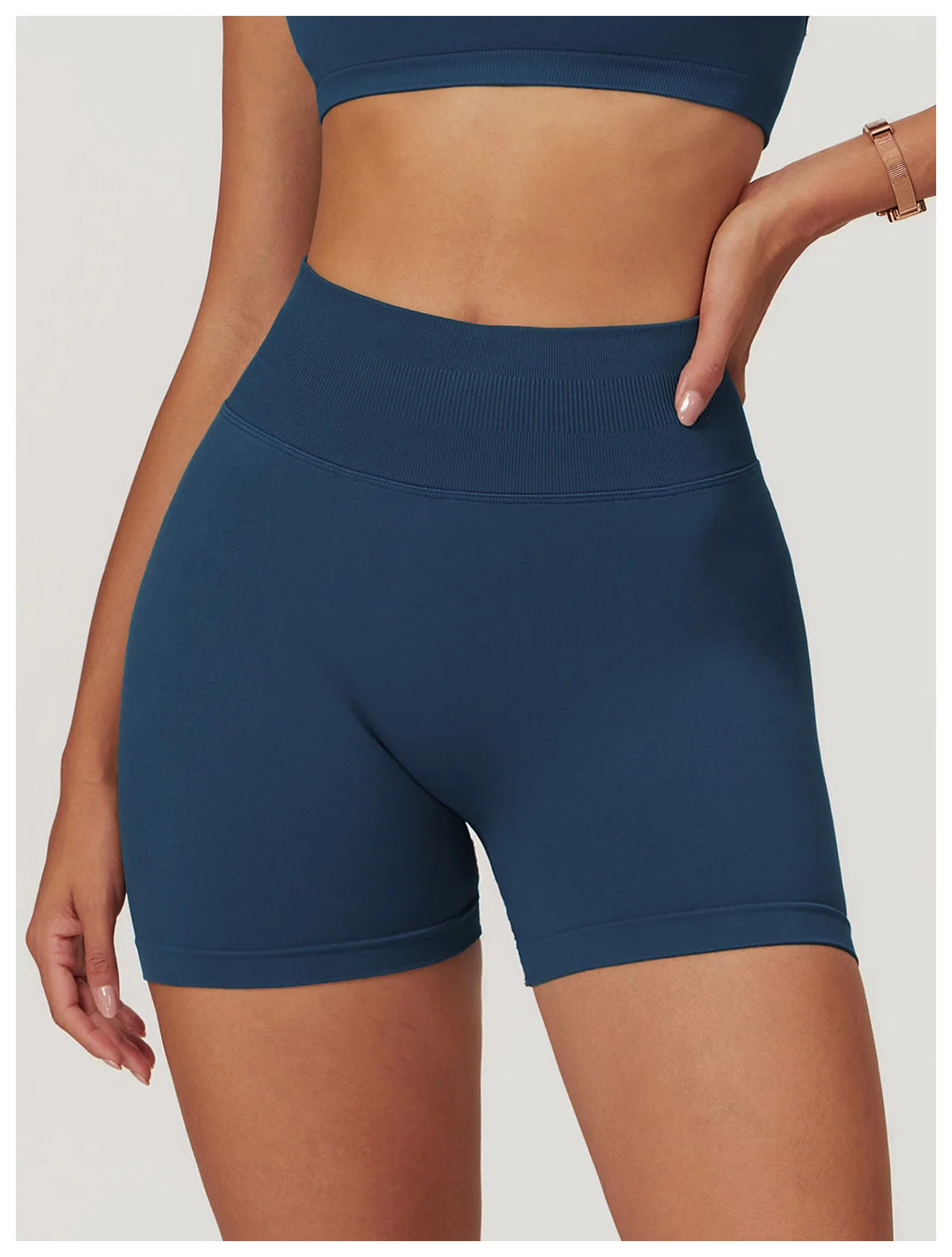 Ribbed Shorts for Women Yoga Shorts Push Up Booty Workout Gym Shorts Fitness High Waist Sports Short Seamless Women Clothing