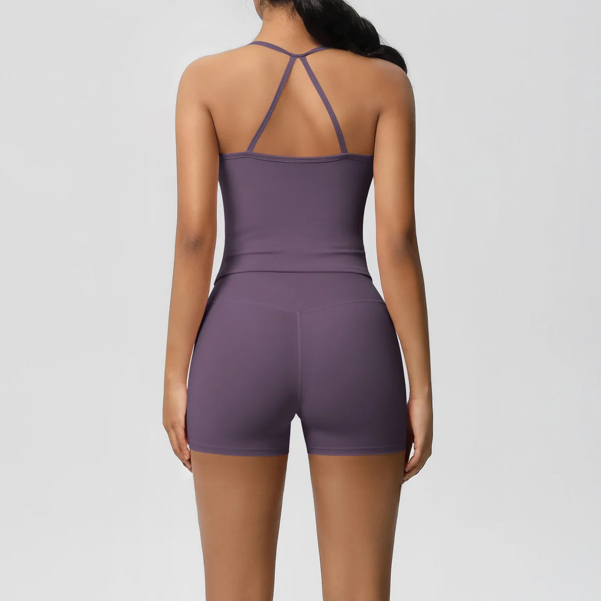 Yoga Sport Set Women Seamless Crop Top Bra Shorts Yoga Set Comfort Elastic Sportsuit Workout Outfit Fitness Gym Clothes