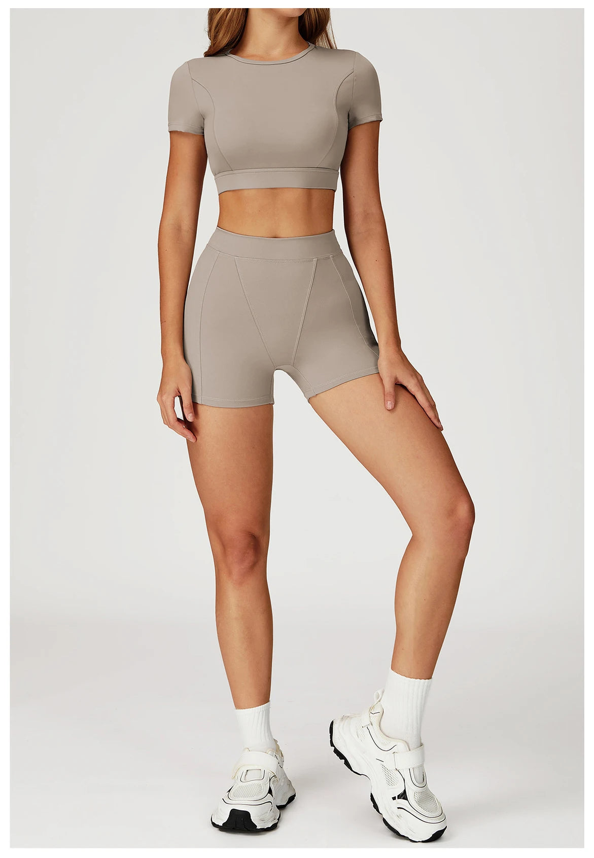 2PCS Yoga Set Gym Clothes Sportswear Yoga Suits For Women Outfits Fitness Set Tracksuits Sports Bra Gym Long Sleeved Leggings