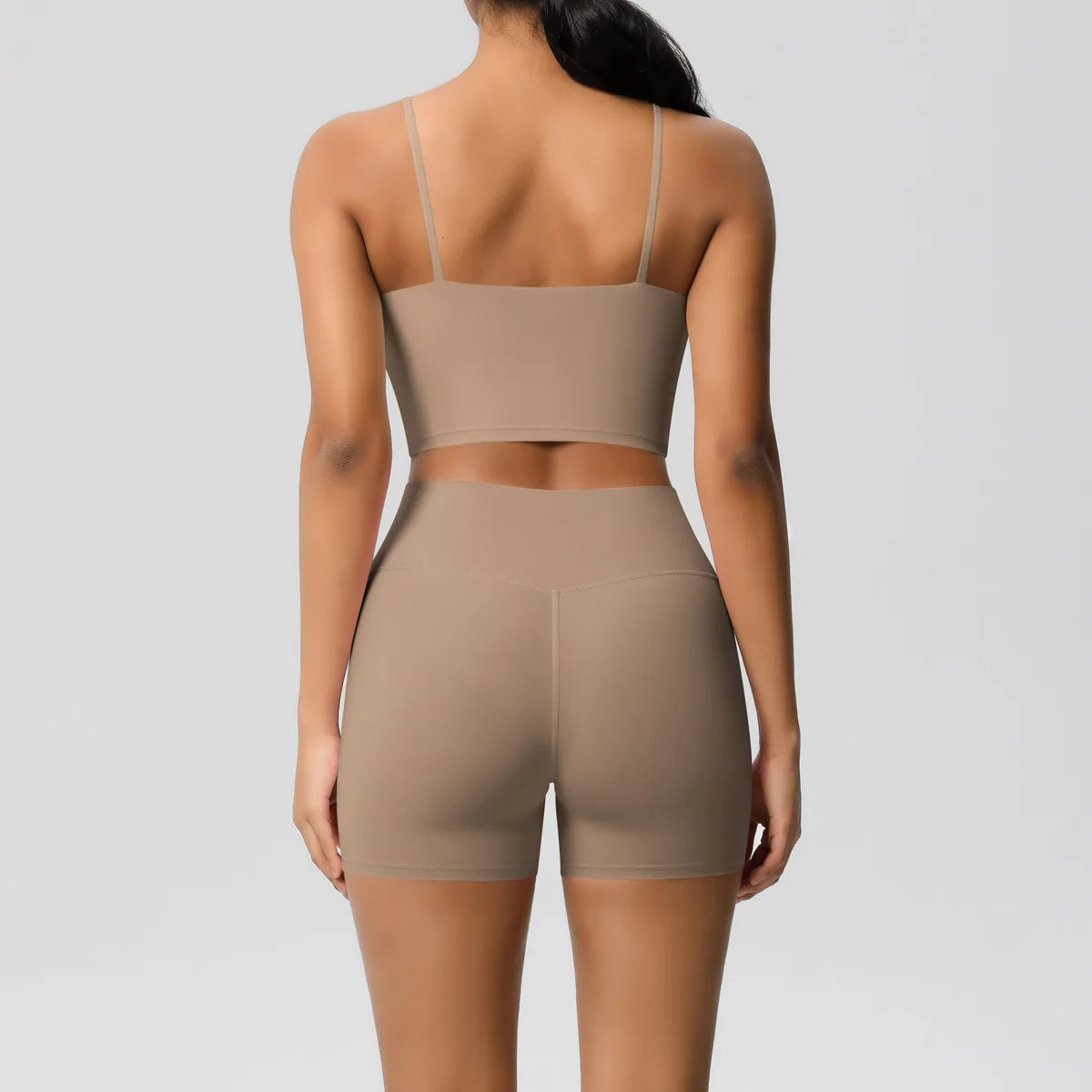 Yoga Sport Set Women Seamless Crop Top Bra Shorts Yoga Set Comfort Elastic Sportsuit Workout Outfit Fitness Gym Clothes