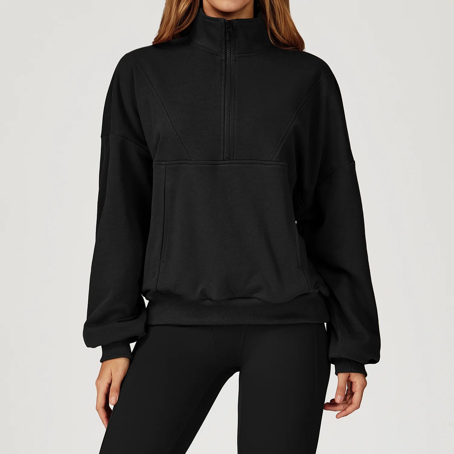 Winter Casual Hoodie Zipper Long Sleeved Women's Top Windproof and Warm Loose Hoodie Women's Outdoor Running Sportswear