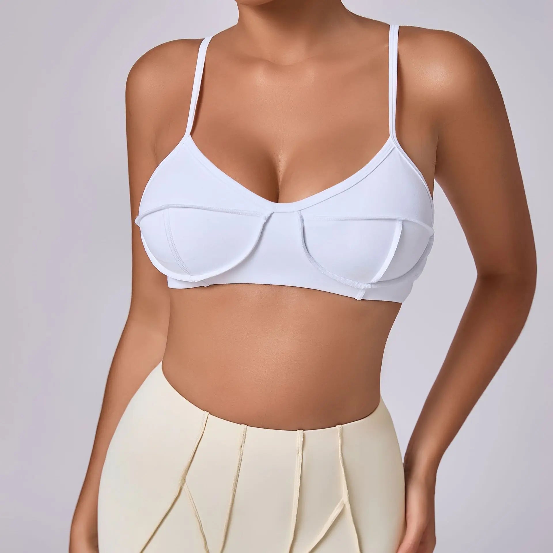 Sports Bra Anti-Sweat Fitness Top Women Yoga Bra Shockproof Crop Top Push Up High Strength Sport Bra Breathable Gym Workout Top