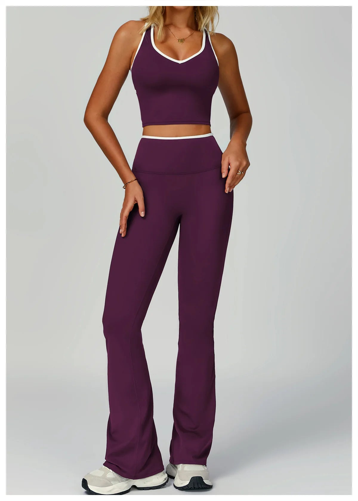 Gym Tracksuit Yoga Set 2 Pieces Workout Outfits Fitness Sportswear High Waist Leggings Sports Bra Athletic Wear Women Clothes