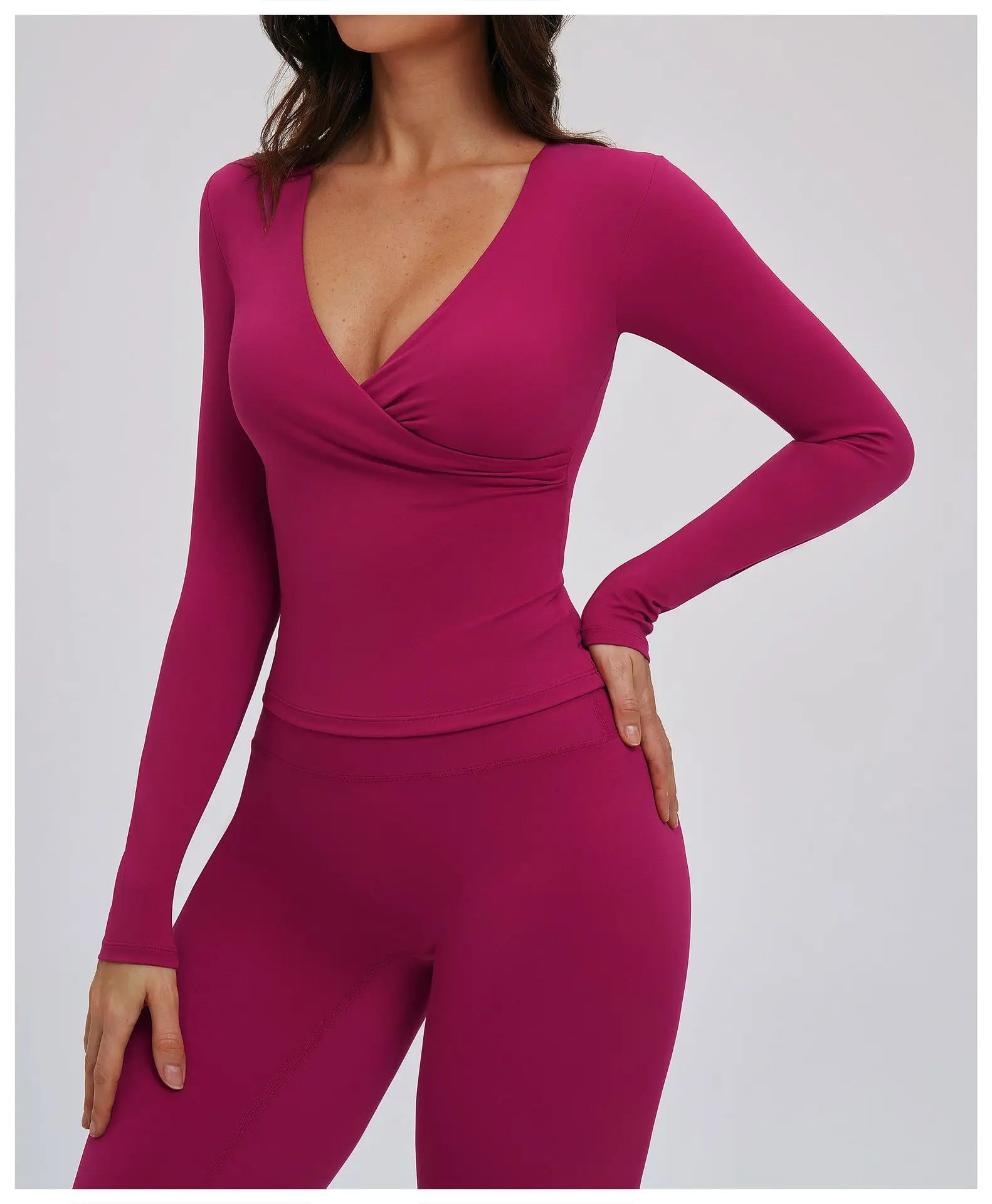 Sexy Yoga Shirts For Women Long Sleeve Fitness Top Running Gym Clothes Workout Shirts Dry Fit Breathable High Elastic Sports Top