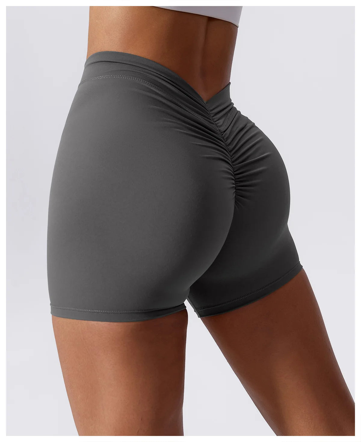 Women Yoga Shorts High Waist Scrunch Butt Lifting Comfort Fitness Gym Tights Squat Proof Naked Feel V-shaped Back Sports Shorts