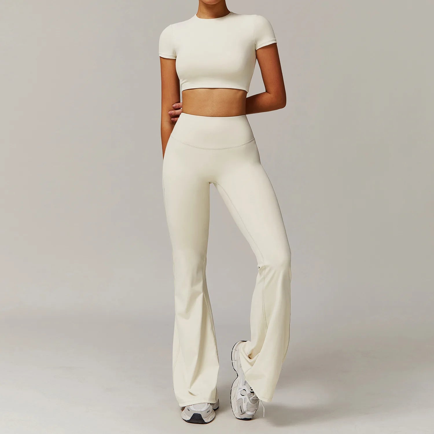 Women's Tracksuit 2PCS Yoga Sets Sportswear Workout Fitness Long Sleeved Sports Bra High Waist Leggings Gym Clothing Sports Suit