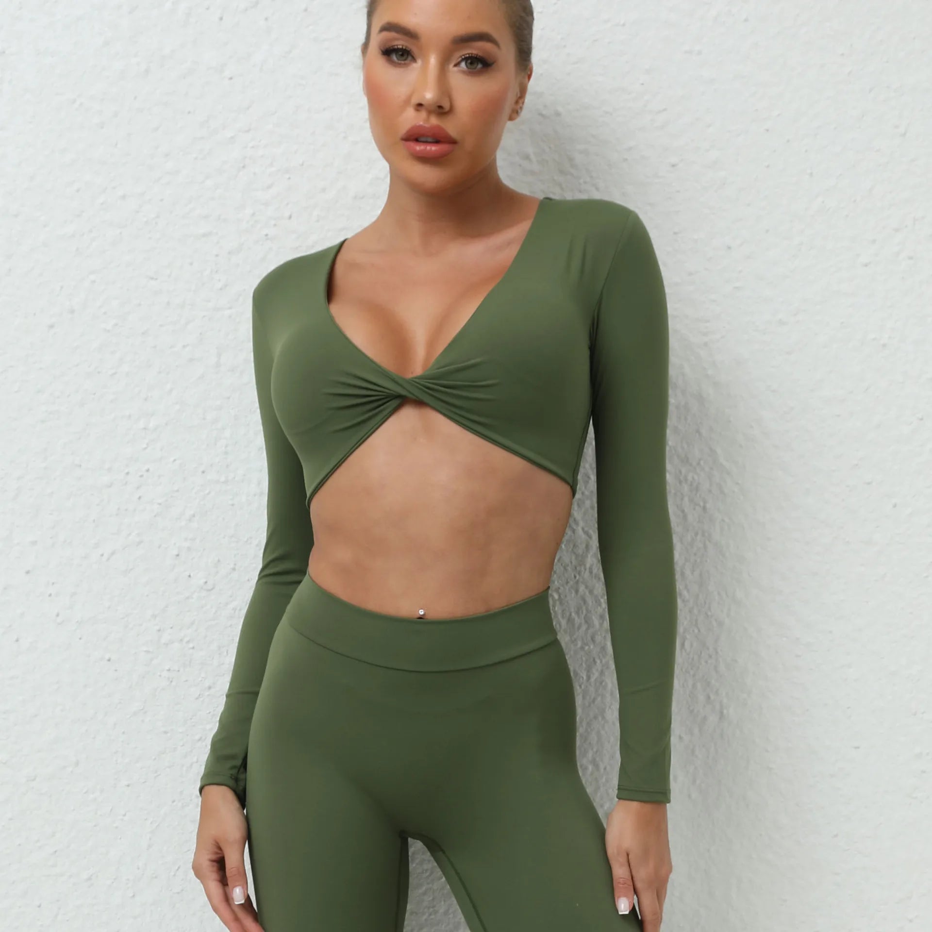 Women's Shirt Crop Top Fitness Shirts Gym Running Workout Long Sleeve T-shirt Sexy Sports Top Woman Yoga Tops Push Up Activewear