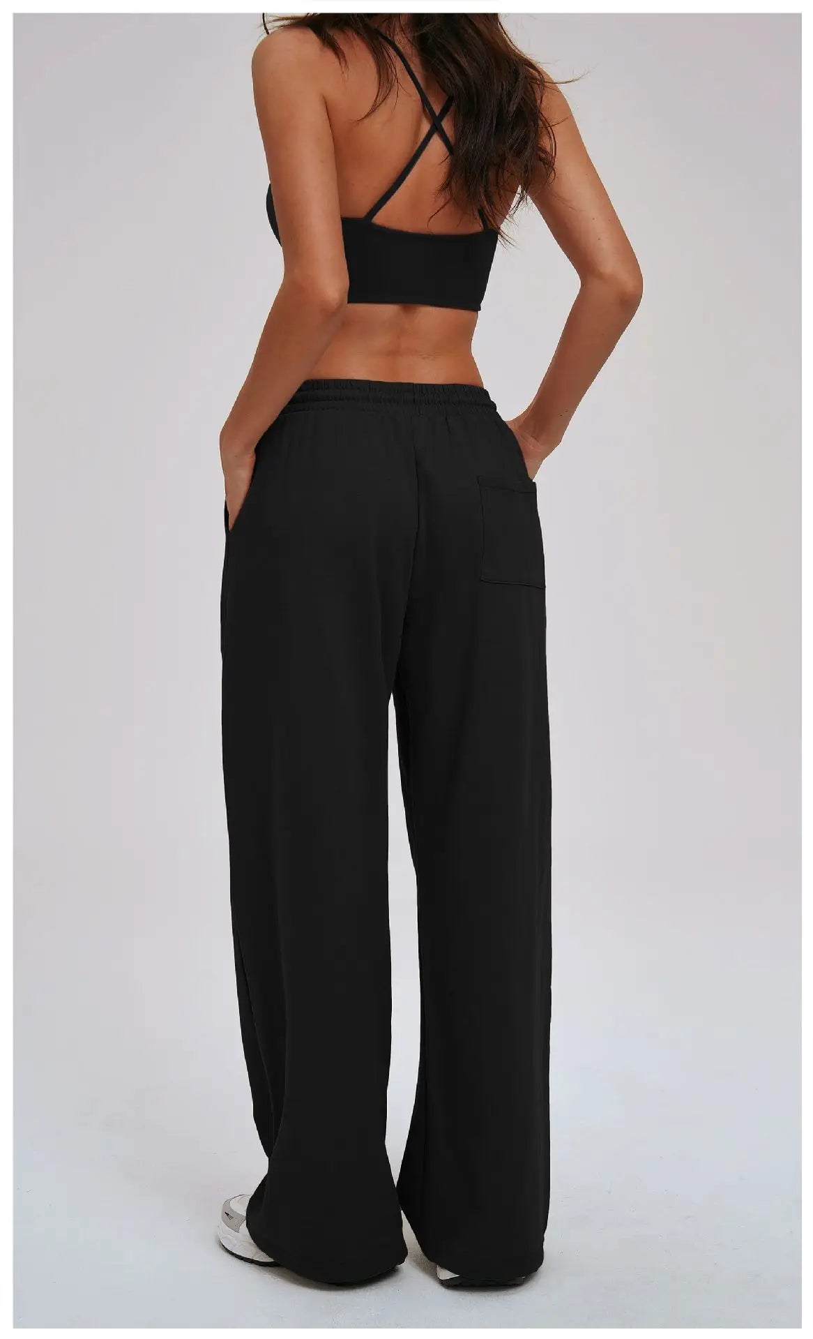 Yoga Pants Women's Gym Workout Pants Loose Wide Leg Casual Straight Leg Pants Outdoor Cycling And Running Sports Pants