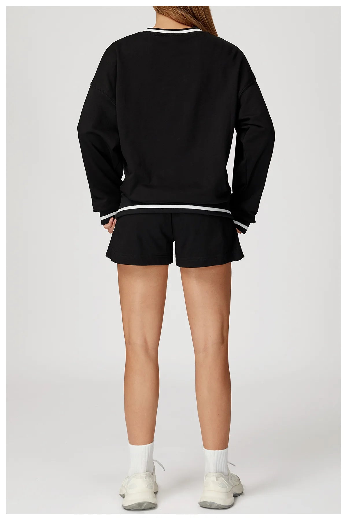 2PCS Winter Yoga Set Contrasting Hoodie Set Women's Tracksuit Comfortable Running Gym Set Women's Clothes Outdoor Sports Set
