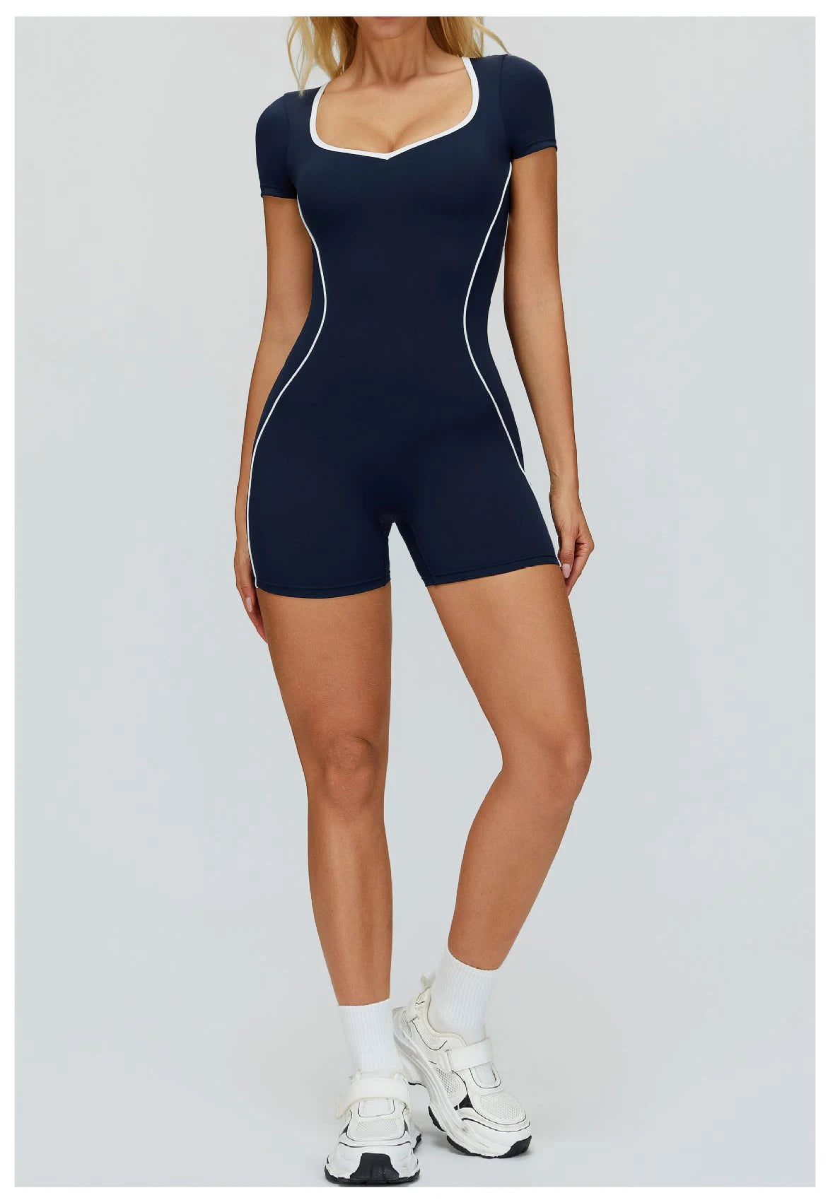 Yoga Set Women's Tracksuit Yoga Overalls One-Piece Sportswear Women's Short Sleeves Gym Workout Clothes Fitness Stretch Bodysuit
