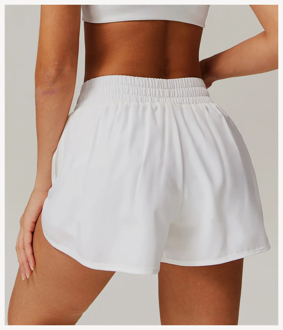 Yoga Shorts Women Fitness Shorts Running Cycling Shorts Breathable Sports High Waist Workout Gym Shorts Pocket Fake Two Pieces