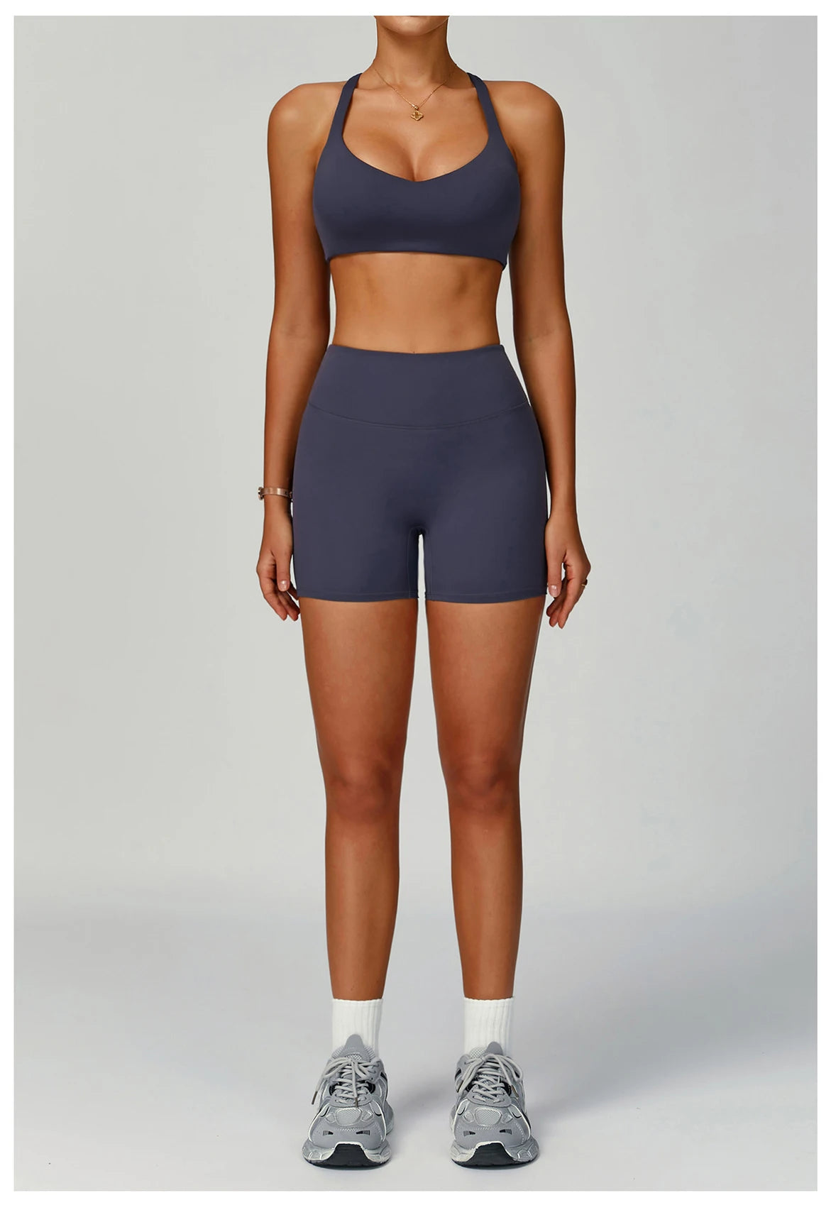 Women Tracksuit Yoga Shorts Set Seamless Yoga Set Workout Scrunch Shorts Sets Sports Bra Scrunch Shorts Fitness Clothes Gym Suit