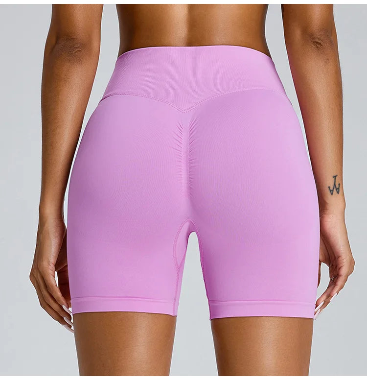 Seamless Yoga Shorts Women High Waist Workout Shorts Fitness Yoga Lift Butt Fitness Women Shorts Gym Short Running Sportswear