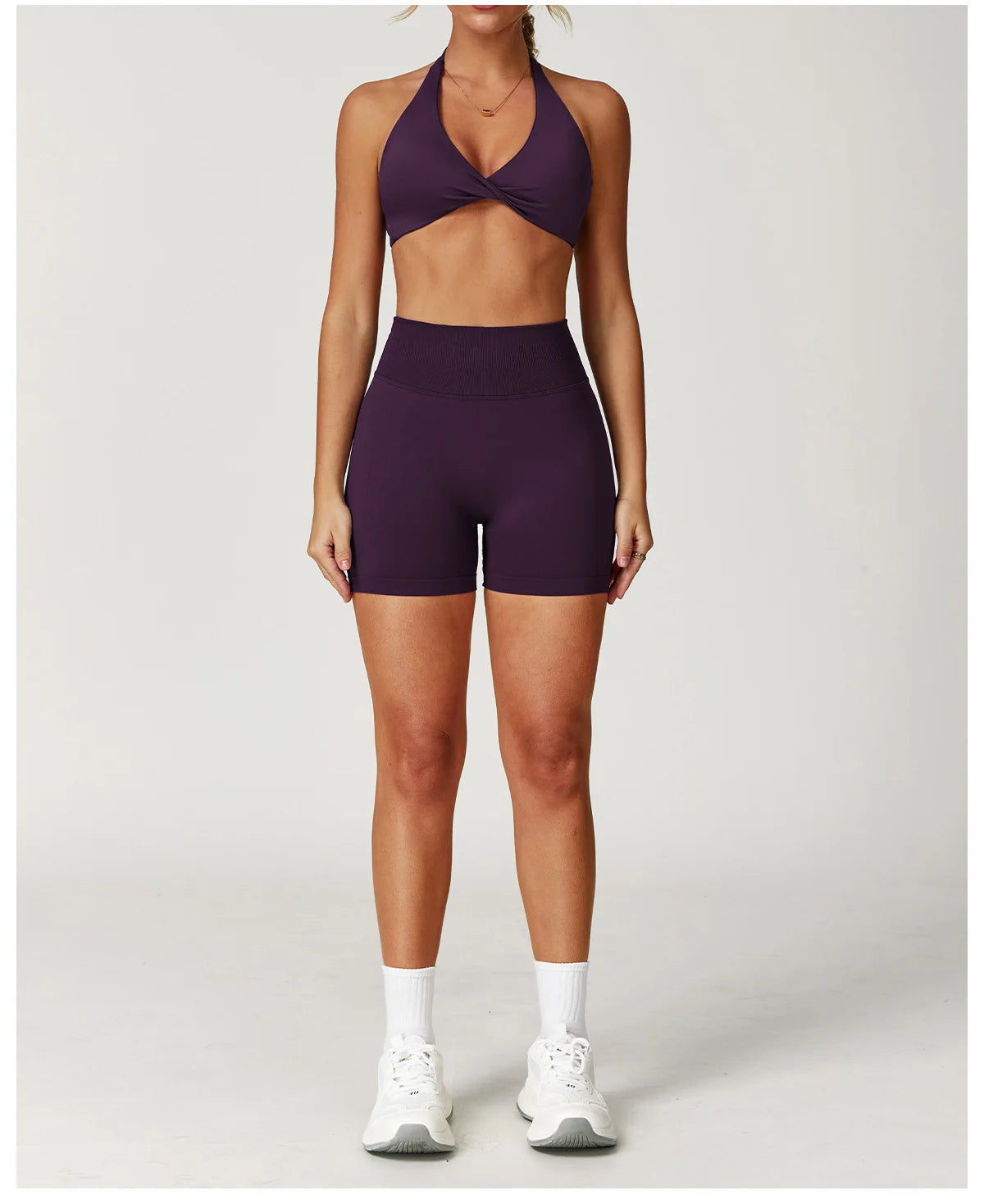 2PCS Yoga Suit Sports Set Women Gym Set Women Tracksuit Running Workout Long Sleeve Sports Shirt Yoga Clothing Seamless Leggings