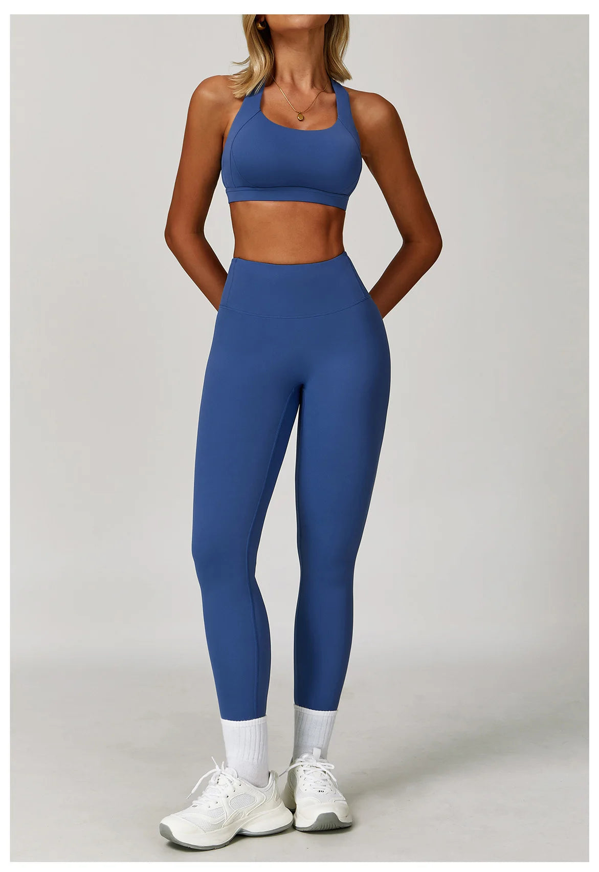 2PCS Women's Tracksuit Athletic Wear Yoga Set Workout Shorts Sportswear Gym Clothing High Waist Leggings Fitness Bra Sports Suit