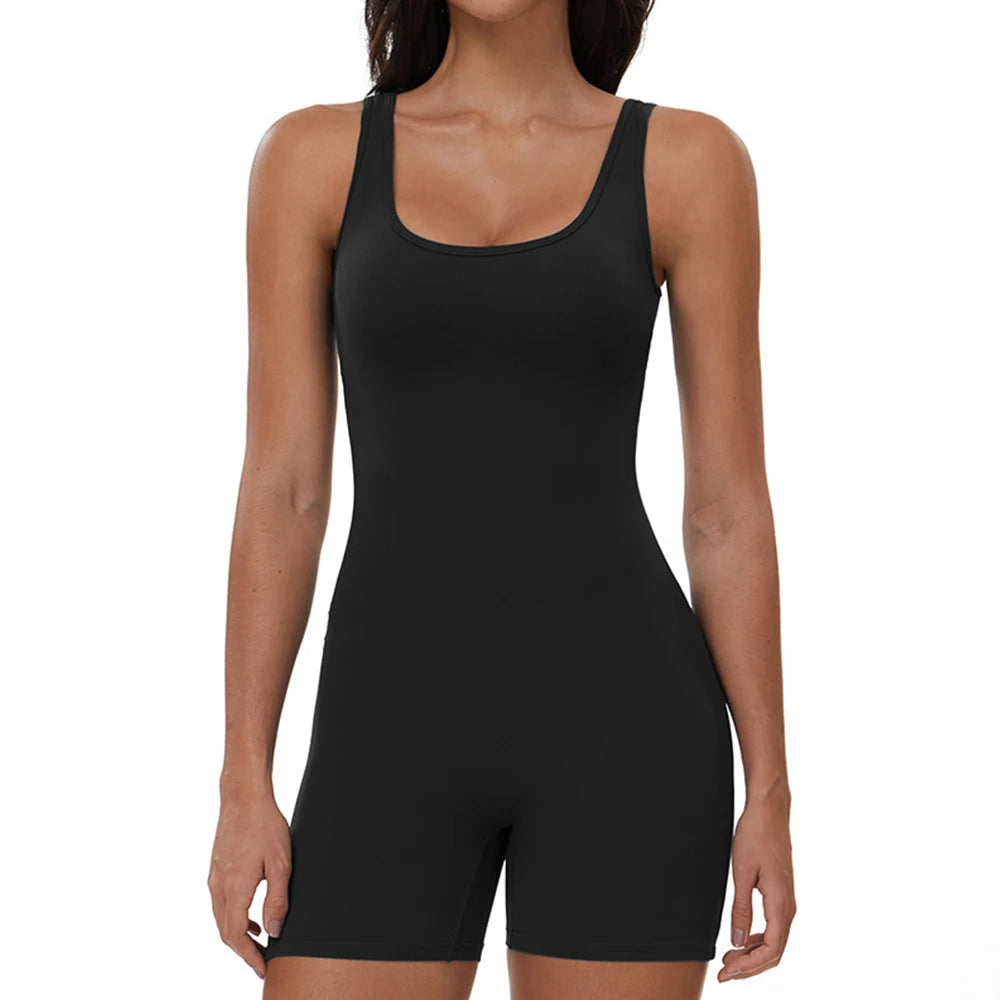Yoga Jumpsuits Women Tracksuit Set Fitness Rompers Sexy One Piece Sports Bra Workout Bodysuit Sexy Back V Sportswear Gym Clothes