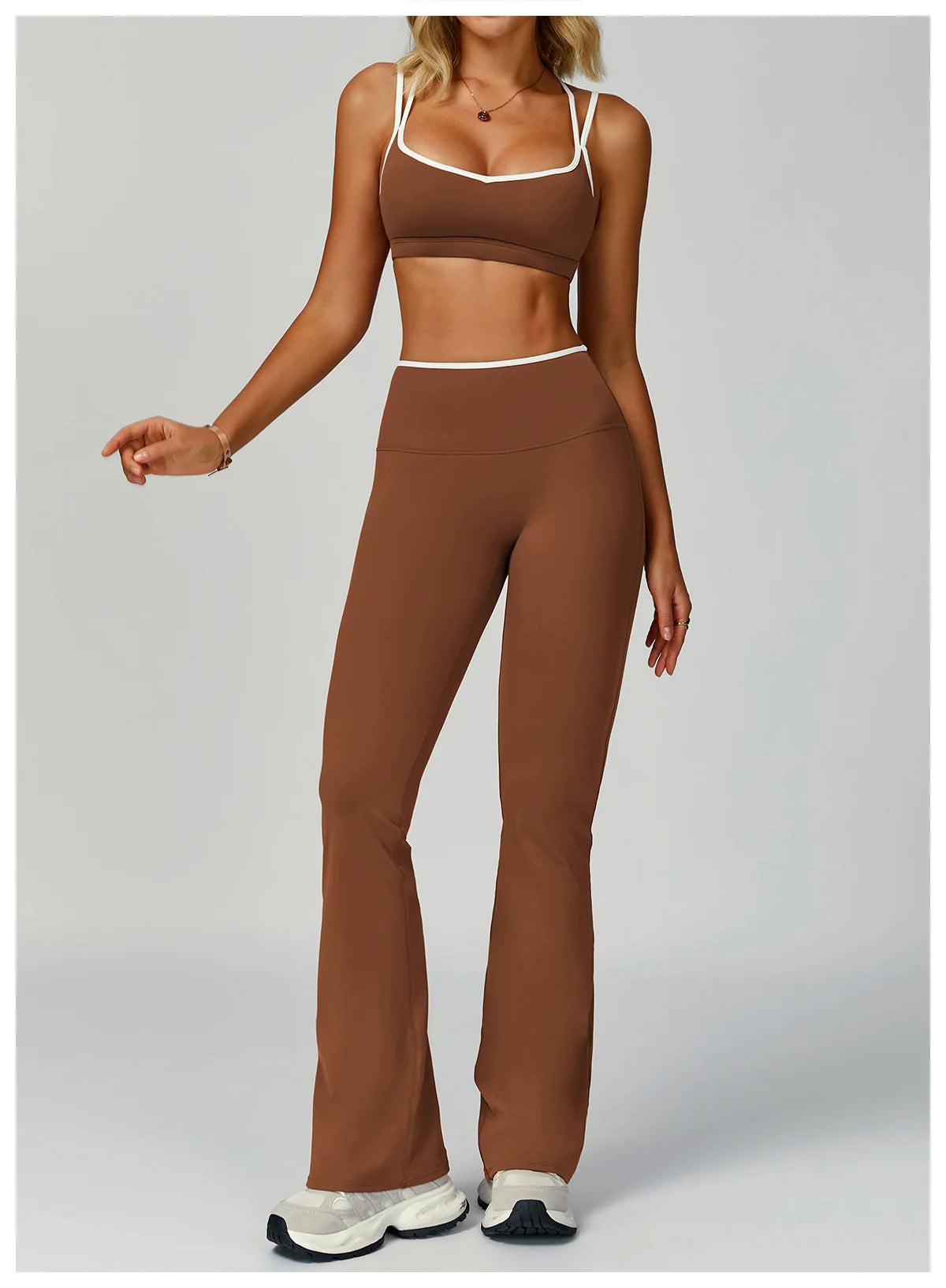 Gym Tracksuit Yoga Set 2 Pieces Workout Outfits Fitness Sportswear High Waist Leggings Sports Bra Athletic Wear Women Clothes