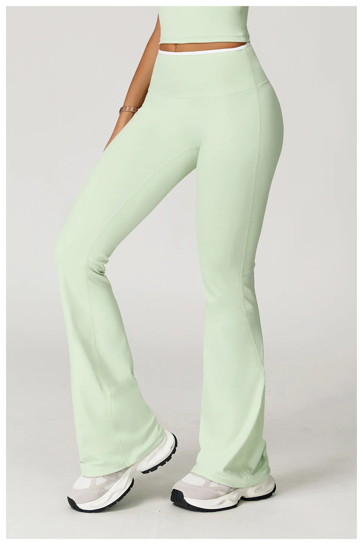 Flare Leggings Yoga Women High Waist Wide Leg Yoga Pants Impact Gym Sports Slim Flared Tights Pants Control Tummy Dance Trousers