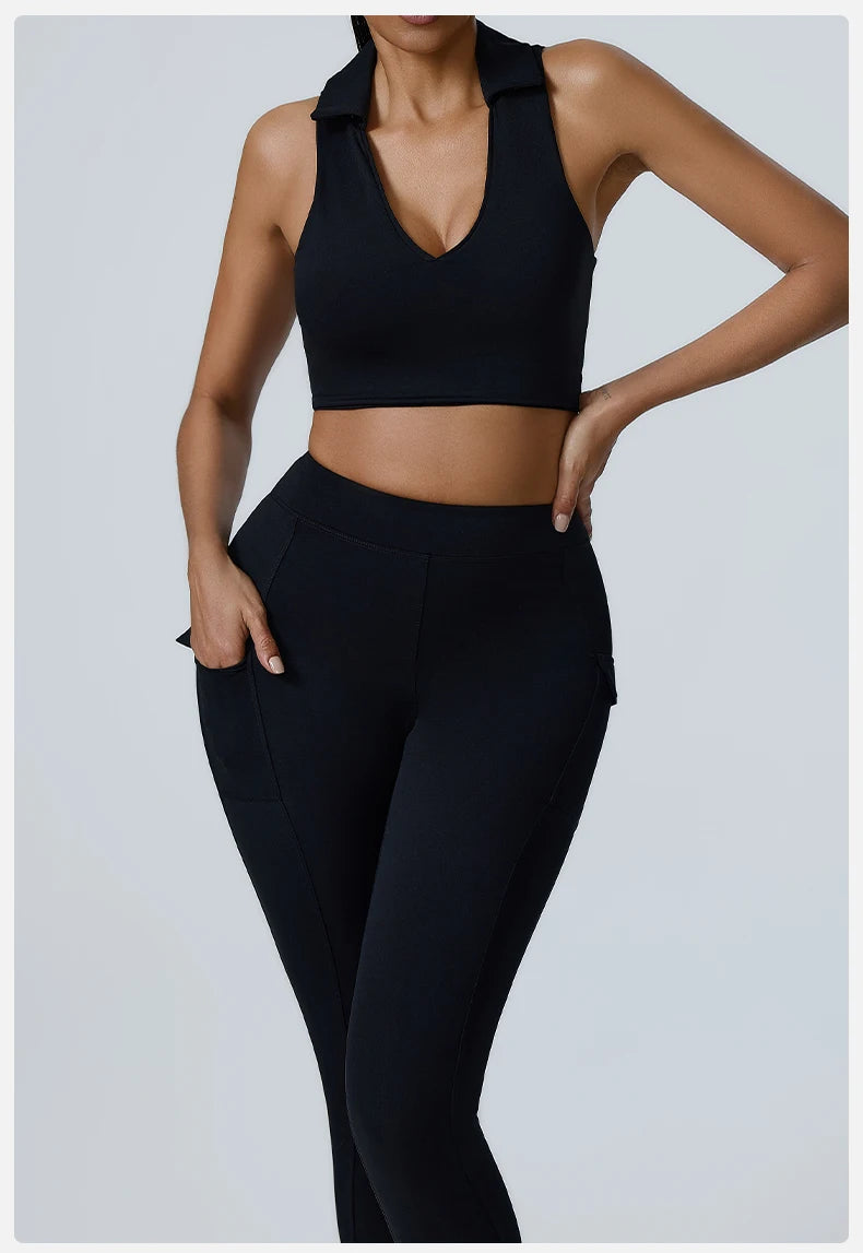 2PCS Yoga Set Women Tracksuit Sportswear Gym Workout Clothing Athletic Wear Fitness Bra High Waist Leggings Push Up Suit