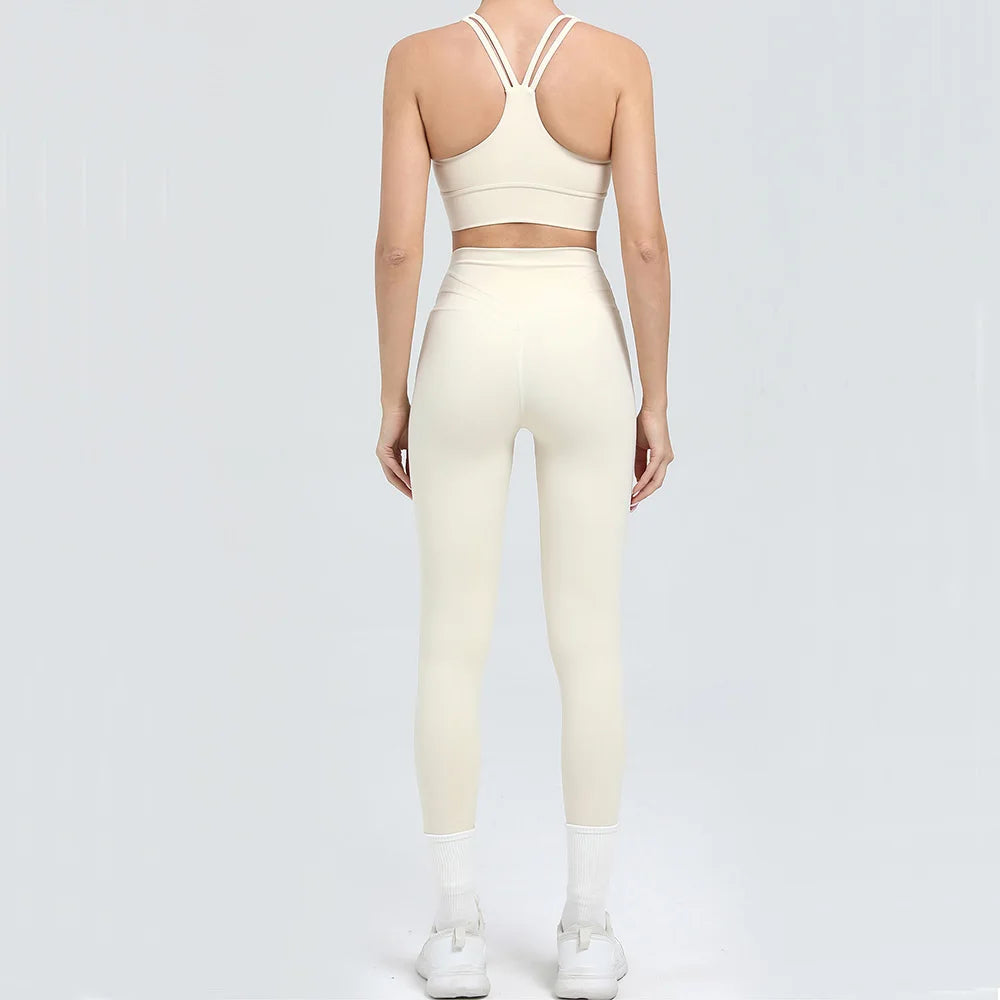 Women's Tracksuit Fitness Suit Yoga Sets Sportswear Workout Outfits Sports Bra High Waist Leggings Gym Clothing Sports Suits