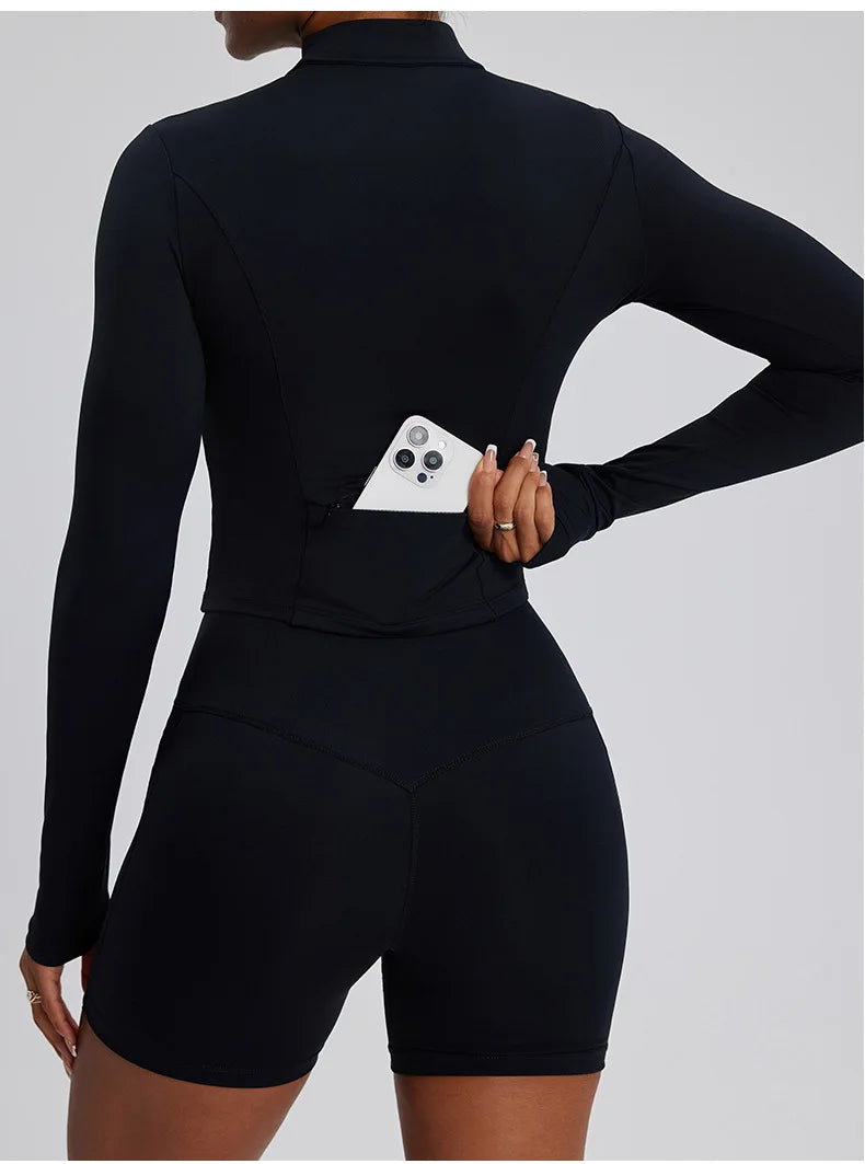 2PCS Yoga Suit Gym Set Women Clothes Running Tracksuit Workout Long Sleeve High Waist Bell-bottoms Sports Shirt Yoga Clothing