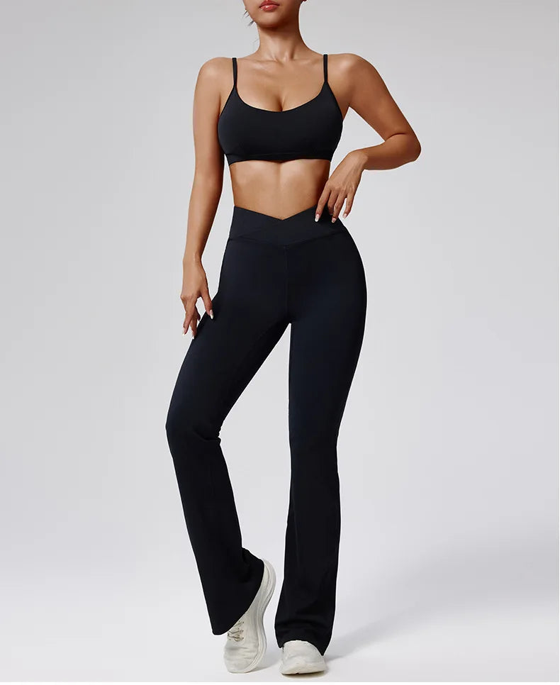 Women Tracksuit 2PCS Yoga Set Workout Clothes Sportswear Gym Clothing High Waist Leggings Fitness Bra Sports Suits Athletic Wear